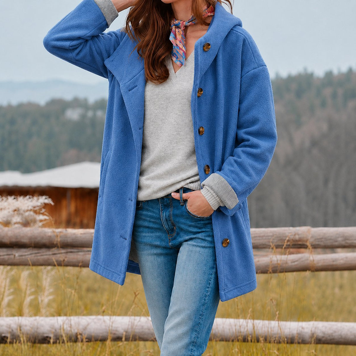 Emilia - Eleganter Slim Fit Mantel für Damen Side