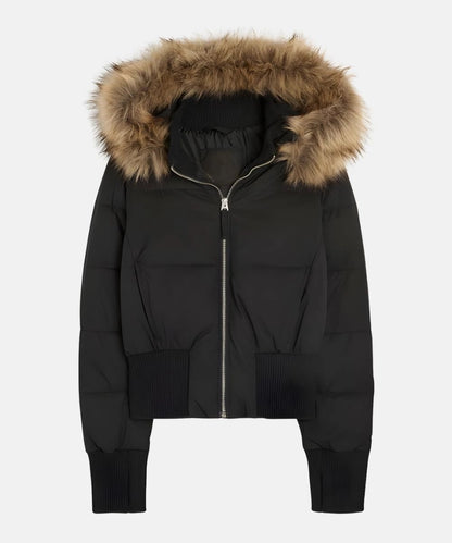 Frieda - Gesteppte Winterjacke mit Kapuze für Damen Angle