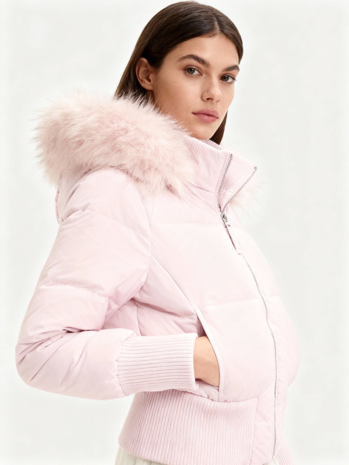 Frieda - Gesteppte Winterjacke mit Kapuze für Damen Side