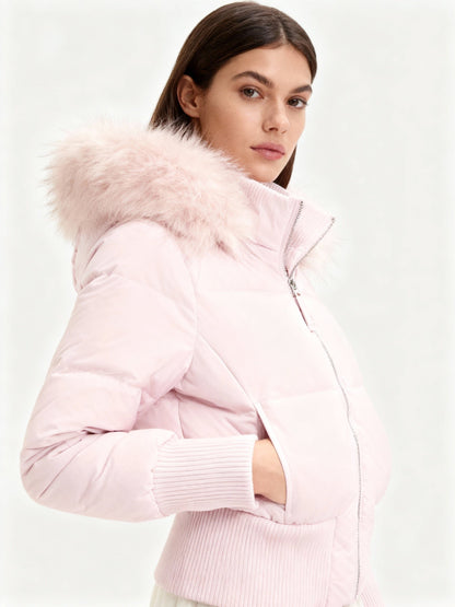 Frieda - Gesteppte Winterjacke mit Kapuze für Damen Side