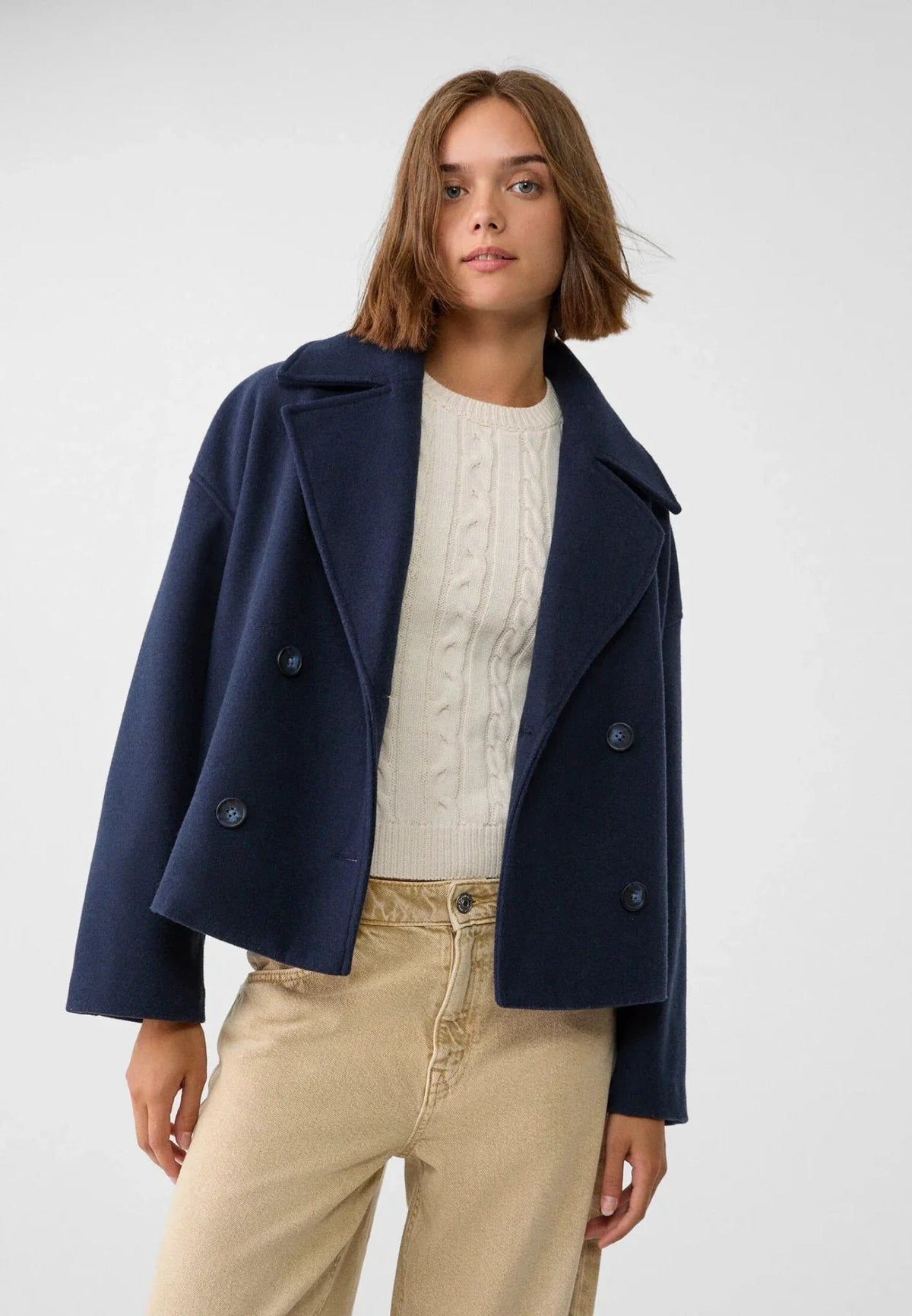Greta - Klassische Damen Jacke mit Doppelreiher Close Up