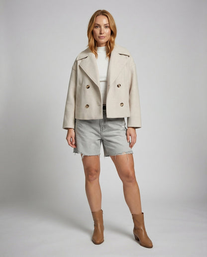 Greta - Klassische Damen Jacke mit Doppelreiher Lifestyle
