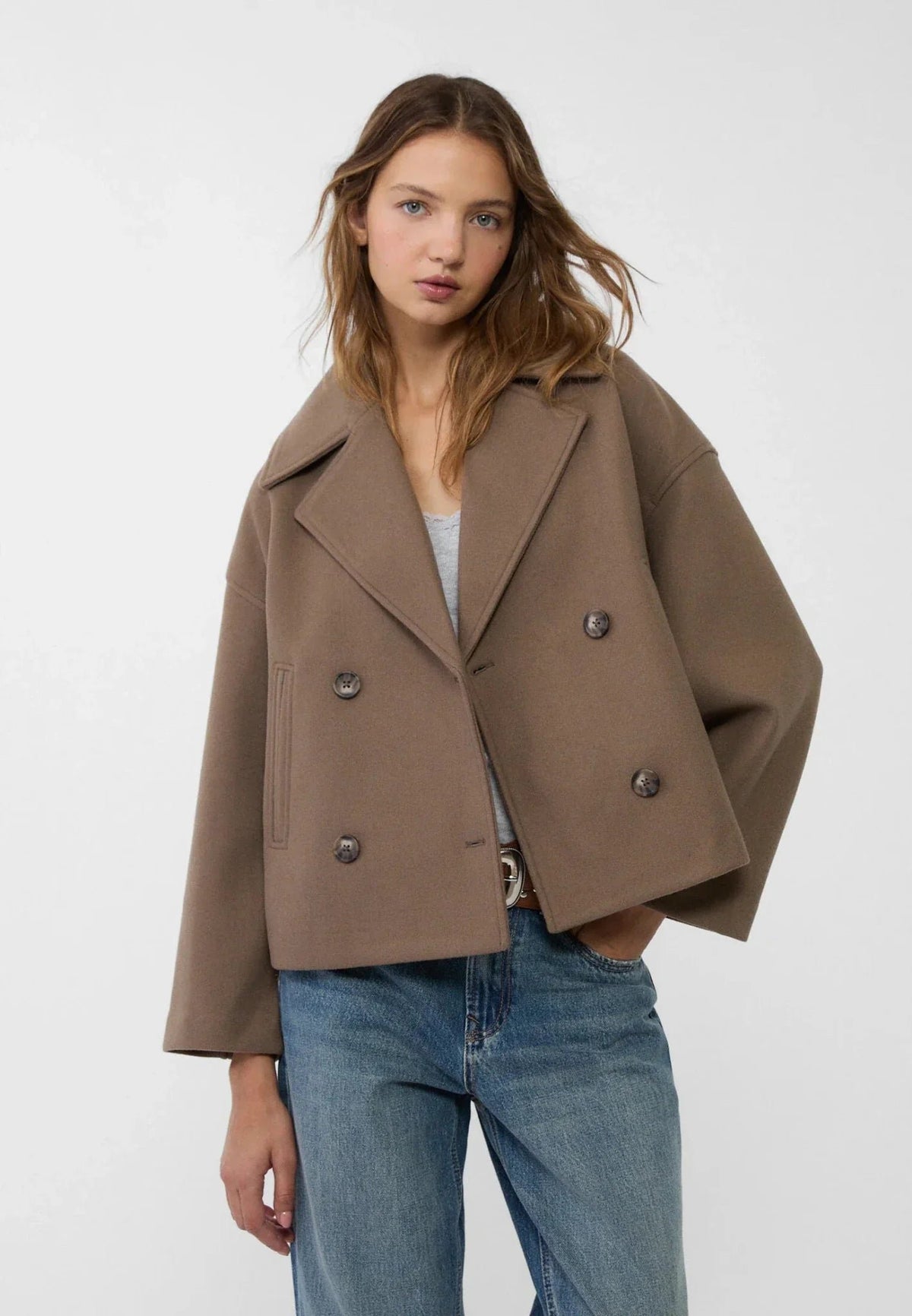 Greta - Klassische Damen Jacke mit Doppelreiher Side
