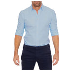 Hemd mit Reissverschluss langarm Slim Fit