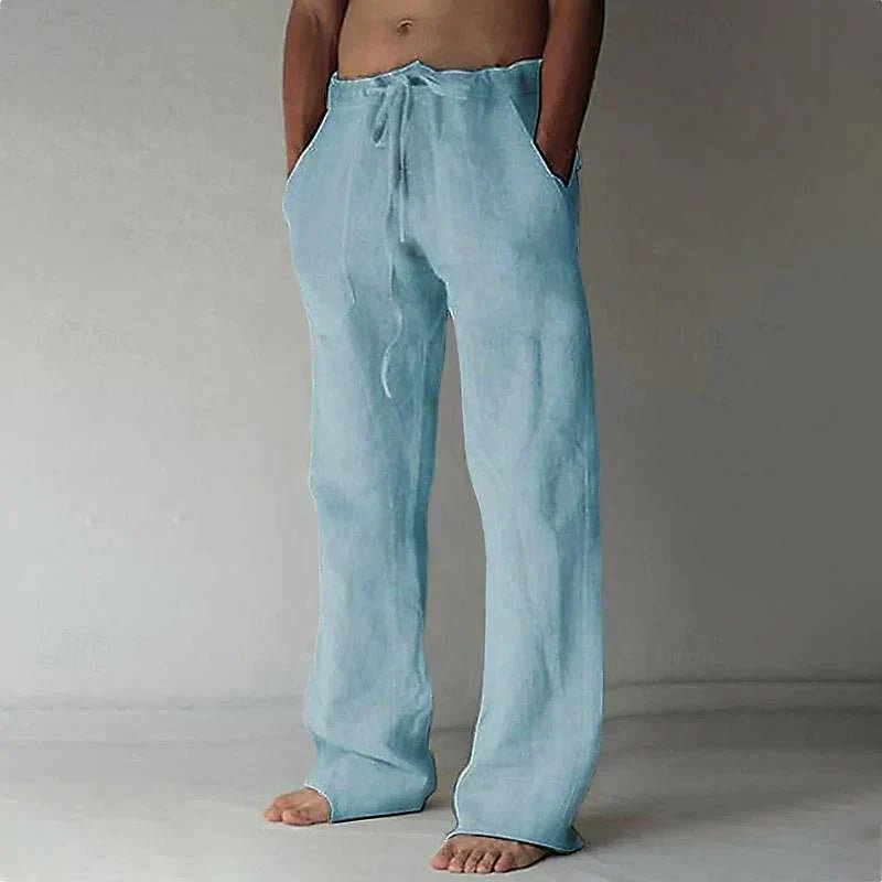 Herren Leinenhose Weites Bein | Entspannt Full