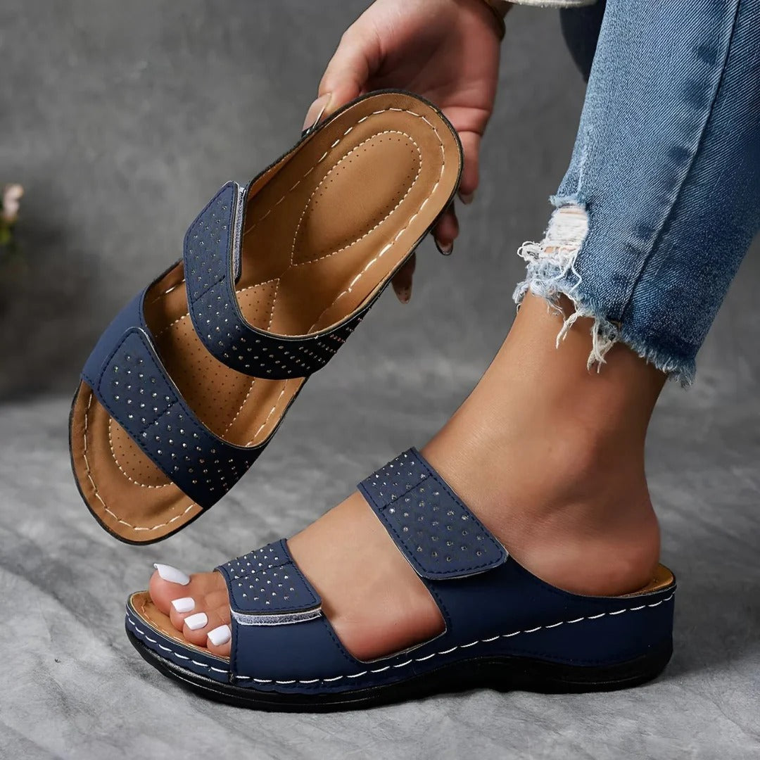 Orthopädische Sandalen Damen mit Klettverschluss