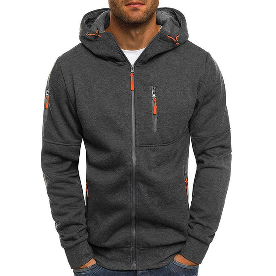 Kapuzensweatshirt Mit Reißverschluss | Sportlicher Hoodie Stil