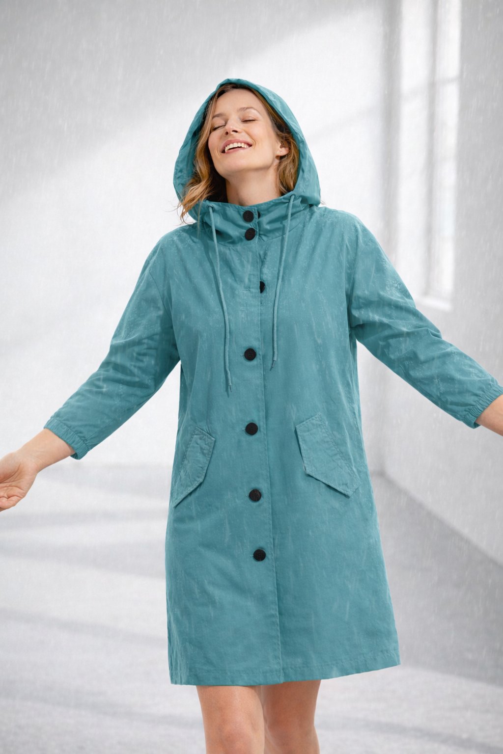 Jule - Lockere Kapuzenjacke für Damen Detail