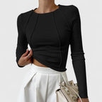 Langarmshirt Damen eng anliegend