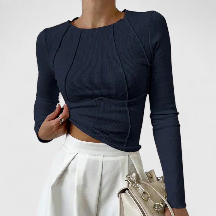 Langarmshirt Damen eng anliegend – Ansicht 3