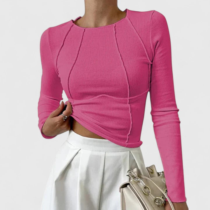 Langarmshirt Damen eng anliegend – Ansicht 4