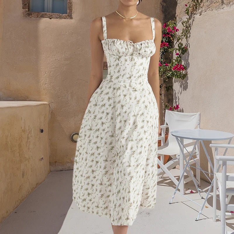Sommerkleid Damen Bustier Midi mit Trägern – Ansicht 6