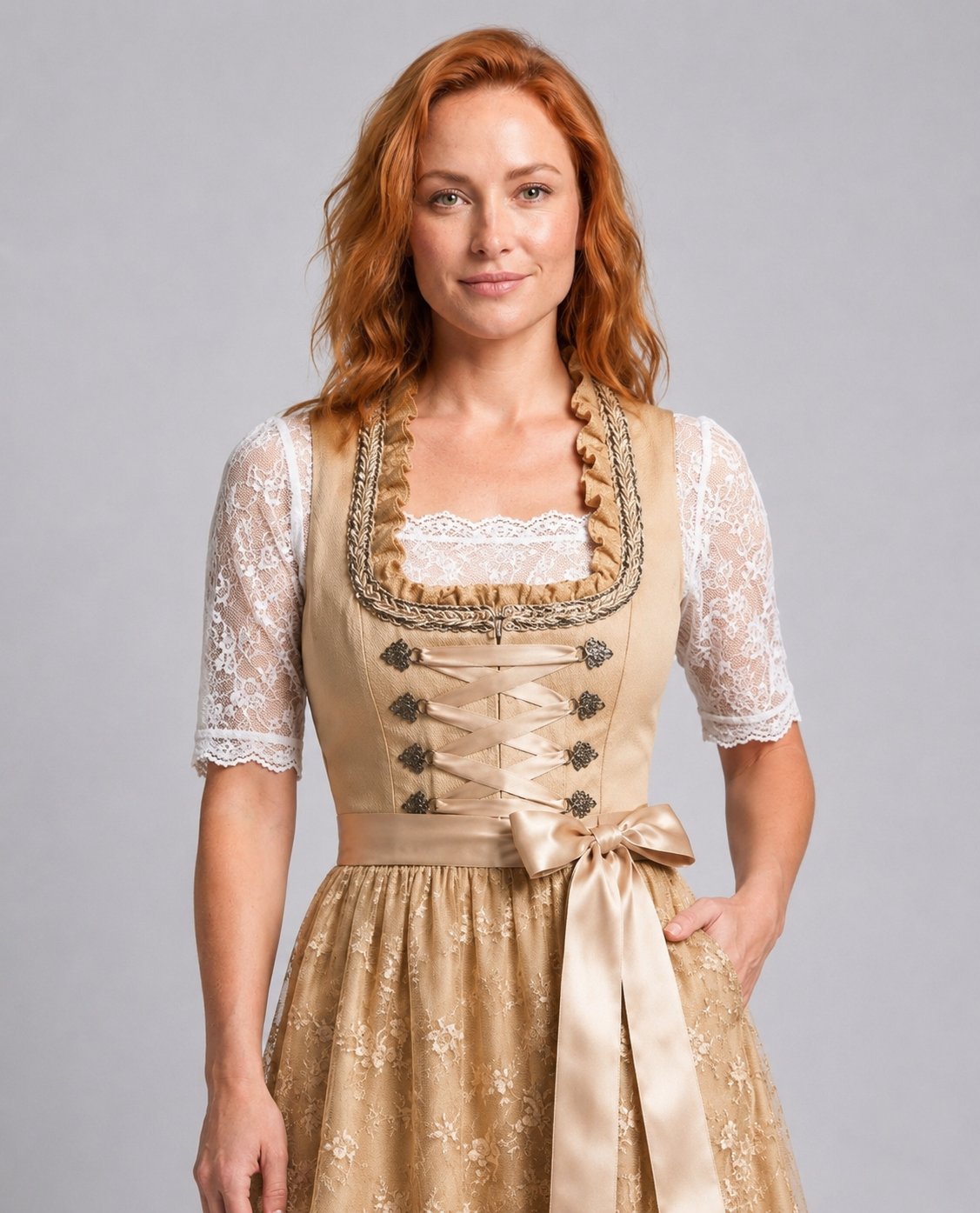 Lotte - Traditionelles Dirndlkleid für Damen zum Oktoberfest Detail