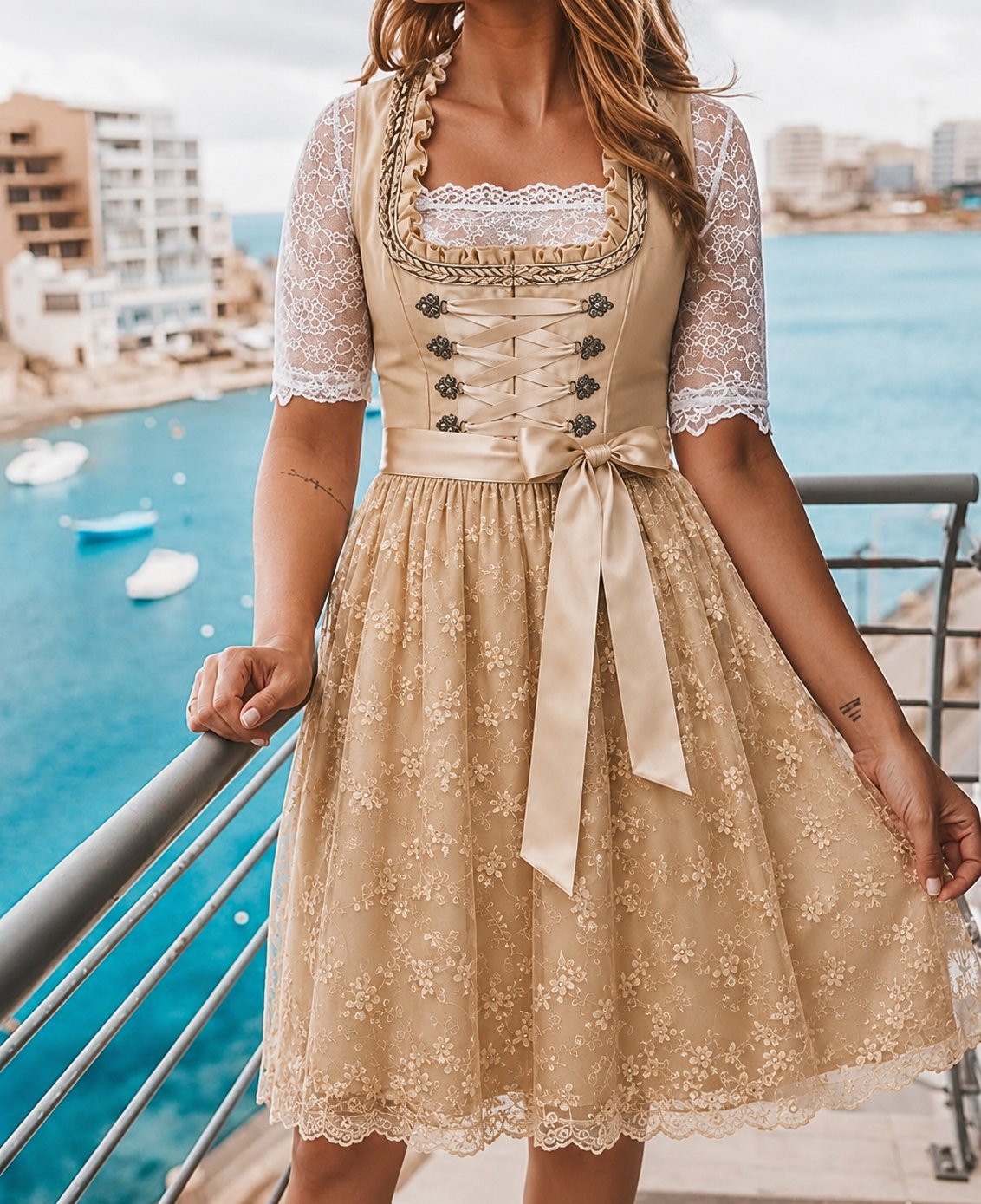 Lotte - Traditionelles Dirndlkleid für Damen zum Oktoberfest Side