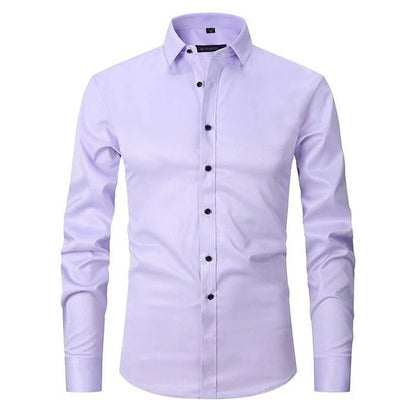 Lukas - Bügelfreies Herren Langarmhemd mit Slim Fit Full