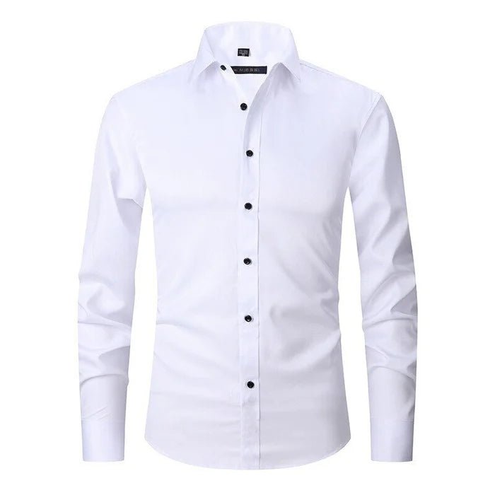 Lukas - Bügelfreies Herren Langarmhemd mit Slim Fit Side