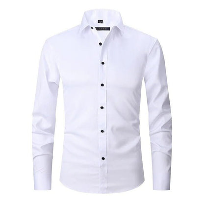 Lukas - Bügelfreies Herren Langarmhemd mit Slim Fit Side