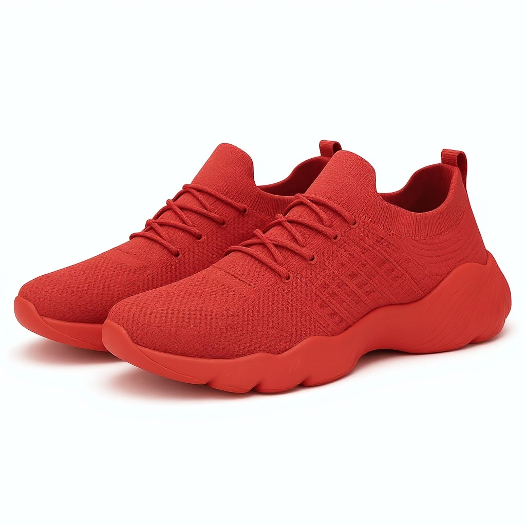 Orthopädische Sneaker aus Strickmesh mit Schnürung
