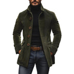 Winterjacke Kurzmantel Mit Stehkragen | Einreihig Mit Knöpfen