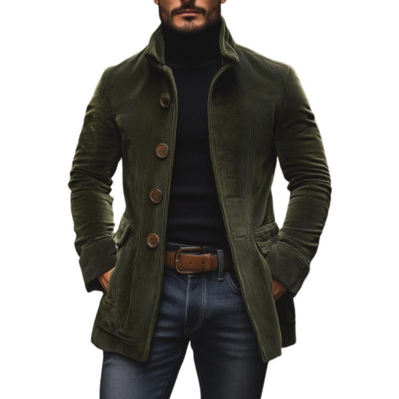 Winterjacke Kurzmantel Mit Stehkragen | Einreihig Mit Knöpfen