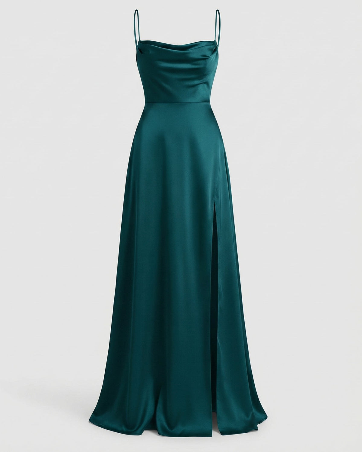 Violet - Elegantes Seiden Maxikleid für Damen Back