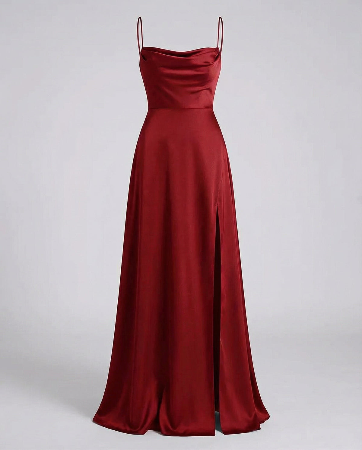 Violet - Elegantes Seiden Maxikleid für Damen Front