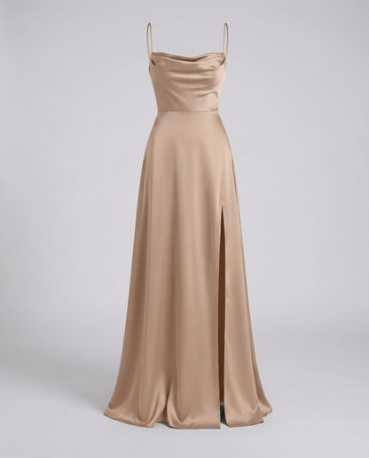 Violet - Elegantes Seiden Maxikleid für Damen Full